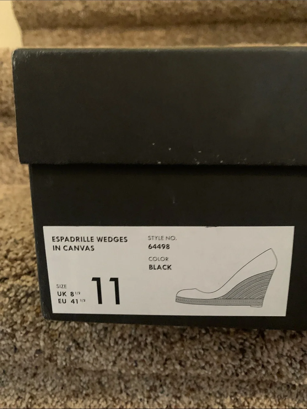J Crew canvas wedge espadrille